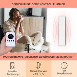 Wonderwall Air 36 Infrarotheizung 120x30cm 360W Wandinstallation Fernbedienung -Haushaltsgeräte Geschäft 10034231 de 0003 usp