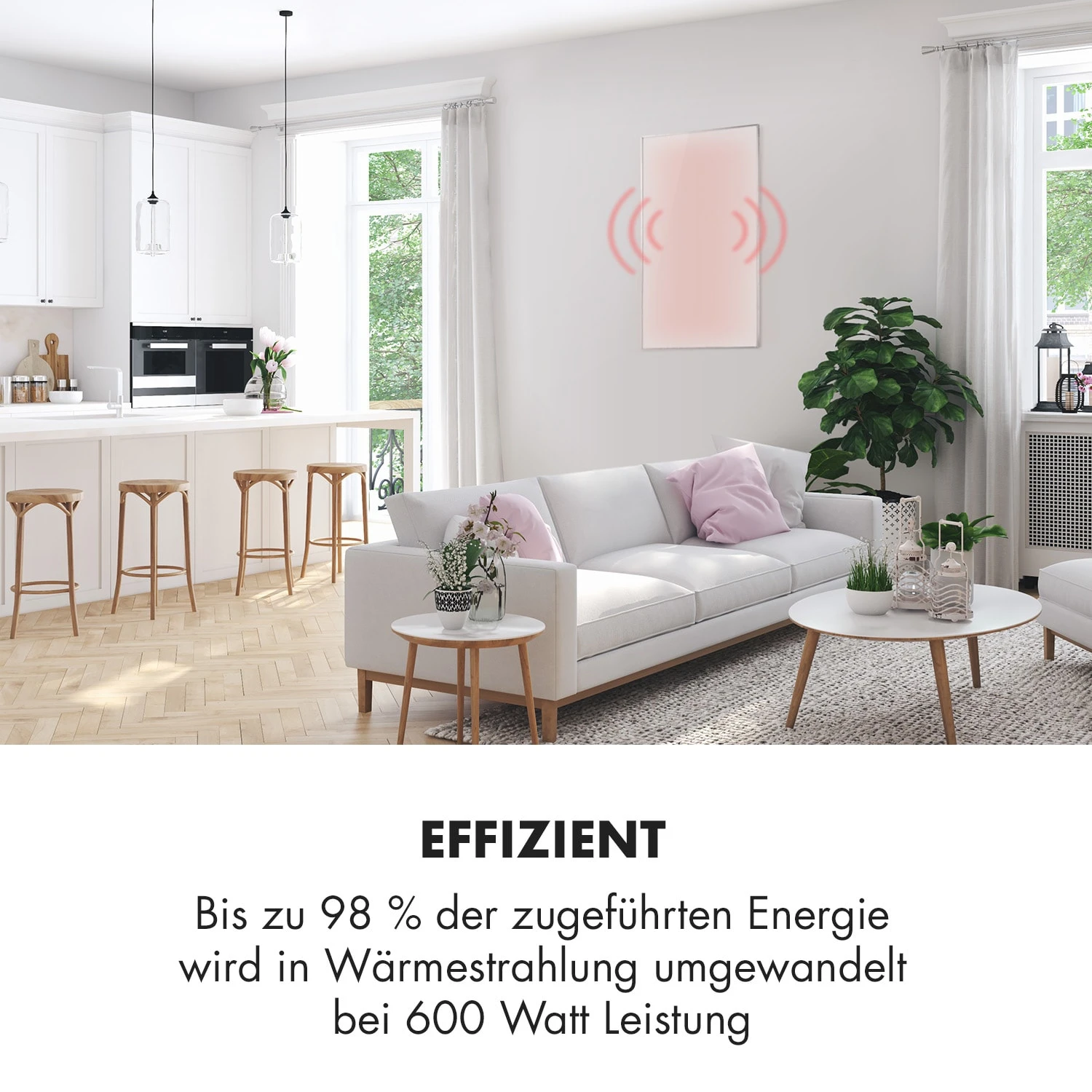 Wonderwall Air 60 Infrarotheizung 101x60cm 600W Wandinstallation Fernbedienung 2 Wonderwall Air 60 Infrarotheizung 101x60cm 600W Wandinstallation Fernbedienung – Bild 2