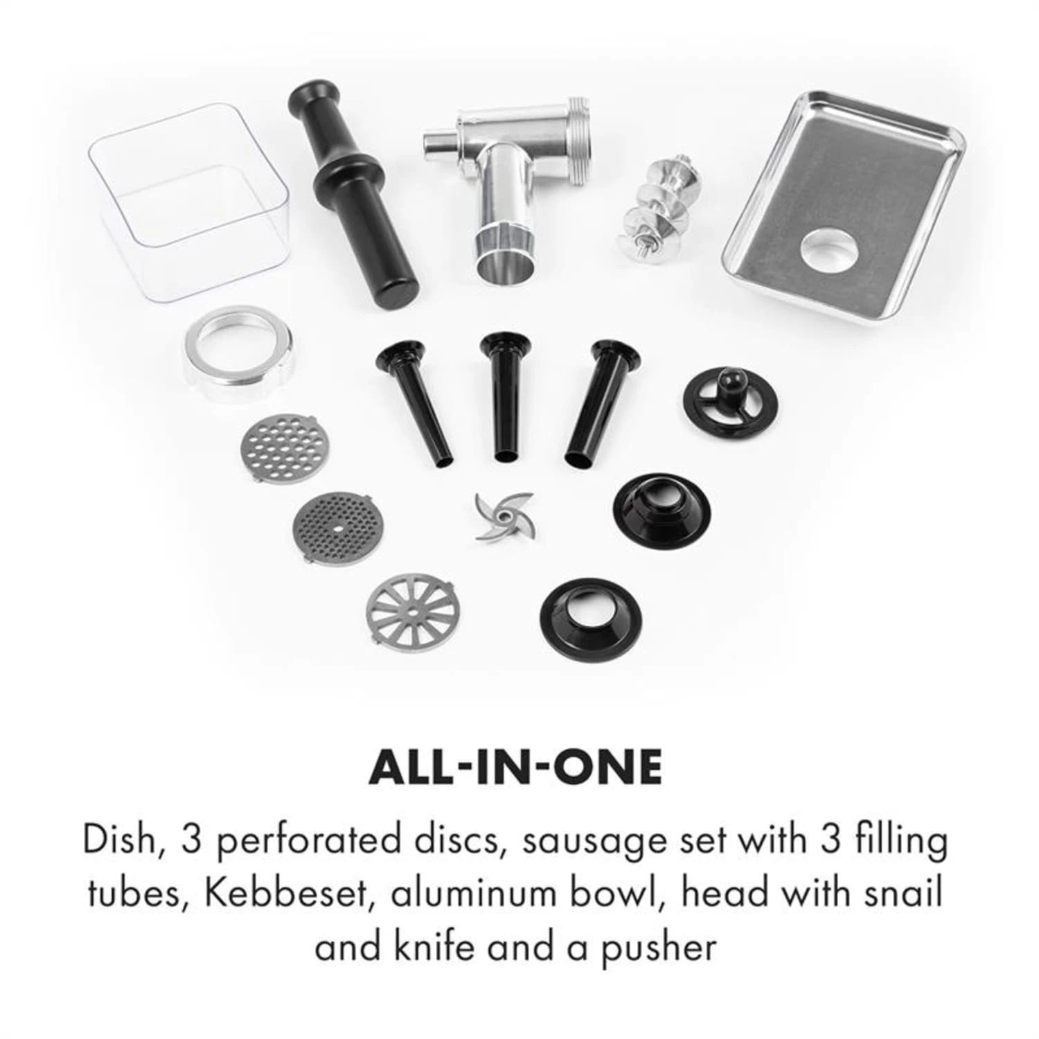 Mett Max Elektrischer Fleischwolf 600W Kupfermotor Aluminium 6 Mett Max Elektrischer Fleischwolf 600W Kupfermotor Aluminium – Bild 6