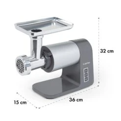 Mett Max Elektrischer Fleischwolf 600W Kupfermotor Aluminium 15 Mett Max Elektrischer Fleischwolf 600W Kupfermotor Aluminium -Haushaltsgeräte Geschäft 10034244 yy 0008 logo Klarstein Mett Max elektrischer Fleischwolf grau