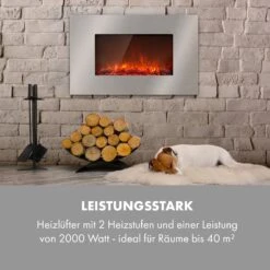 Lausanne Luxe Elektrischer Kamin 2000W 2 Heizstufen 90 Cm Edelstahl -Haushaltsgeräte Geschäft 10034252 de 0006 logo