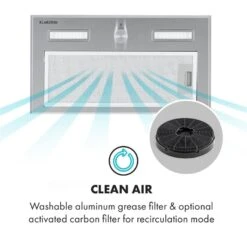 Simplica Dunstabzugshaube Einbau 52cm Abluft: 400 M³/h LED Edelstahl 14 Simplica Dunstabzugshaube Einbau 52cm Abluft: 400 M³/h LED Edelstahl -Haushaltsgeräte Geschäft 10034255 yy 0007 logo Klarstein Simplica Dunstabzugshaube 52cm Edelstahl