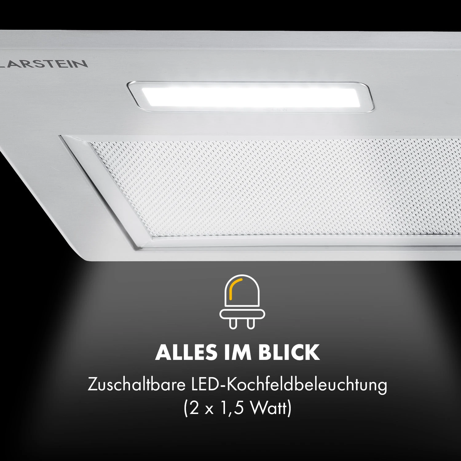 Simplica Dunstabzugshaube Einbau 70cm Abluft: 400 M³/h LED Edelstahl 5 Simplica Dunstabzugshaube Einbau 70cm Abluft: 400 M³/h LED Edelstahl – Bild 5