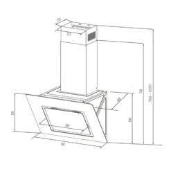 Sofia 60 Dunstabzugshaube Kopffrei 300 M³/h Touch-Control Glasfront -Haushaltsgeräte Geschäft 10034258 yy 0010 logo Klarstein Sofia 60 Dunstabzugshaube 60cm schwarz