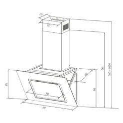 Sofia 90 Dunstabzugshaube Kopffrei 300 M³/h Touch-Control Glasfront -Haushaltsgeräte Geschäft 10034260 yy 0010 logo Klarstein Sofia 90 Dunstabzugshaube 90cm schwarz