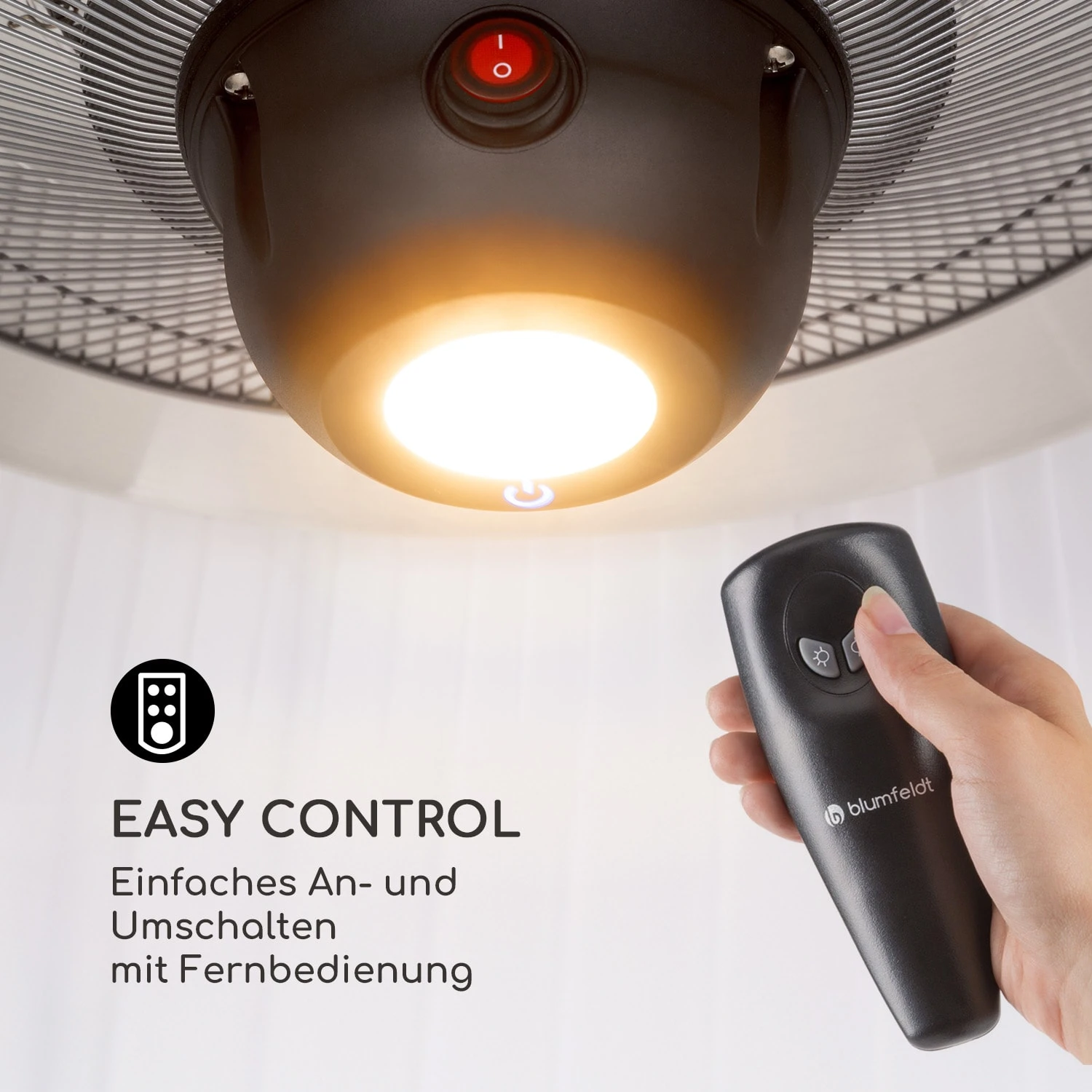 Venice Heat Terrassenheizstrahler 800/1000/1800W Fernbedienung Weiß 6 Venice Heat Terrassenheizstrahler 800/1000/1800W Fernbedienung Weiß – Bild 6