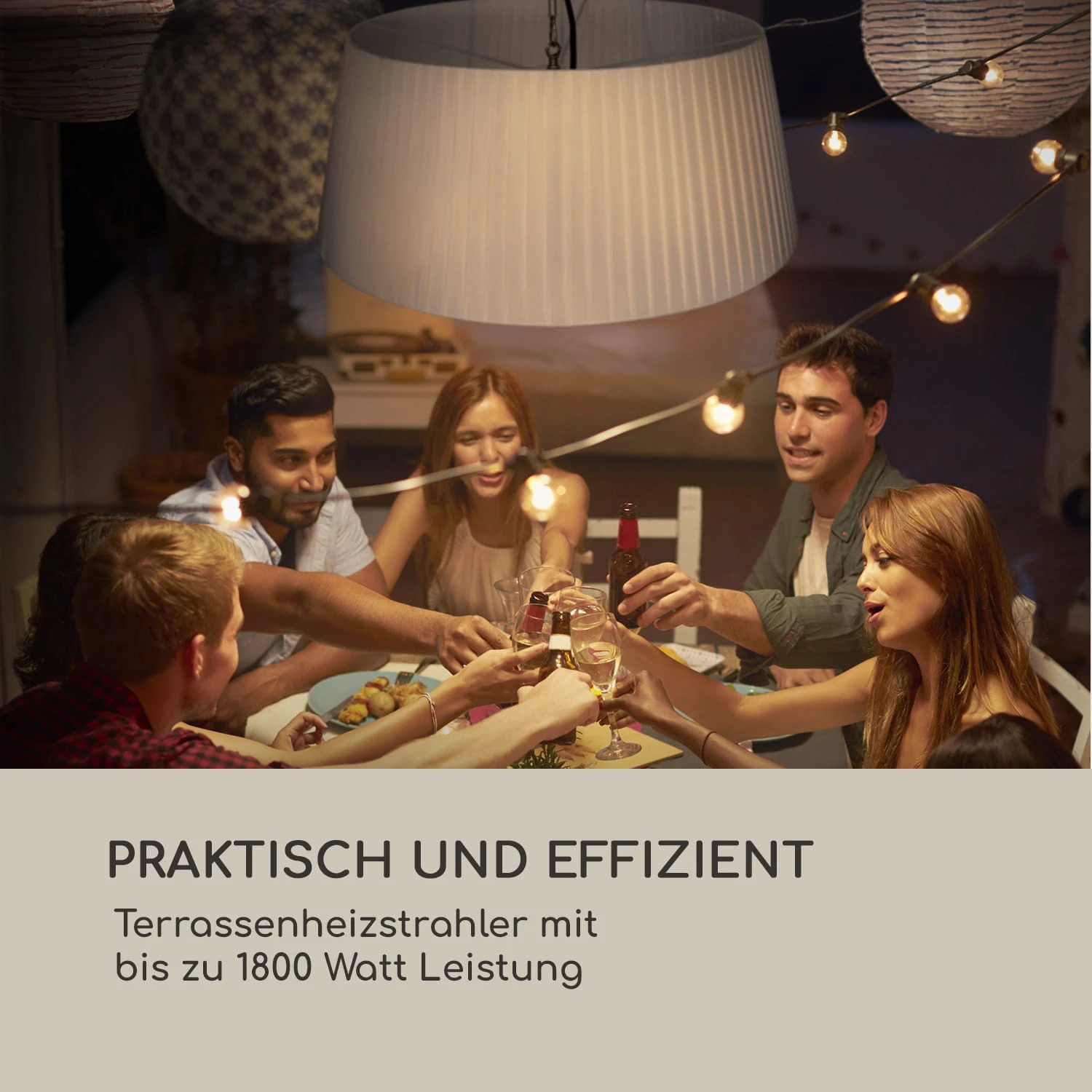 Venice Heat Terrassenheizstrahler 800/1000/1800W Fernbedienung Weiß 9 Venice Heat Terrassenheizstrahler 800/1000/1800W Fernbedienung Weiß – Bild 9