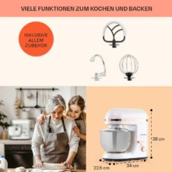 Bella Elegance Küchenmaschine 2000W/2,7PS/5,2 Ltr Edelstahl BPA-frei -Haushaltsgeräte Geschäft 10034365 de 0005 usp