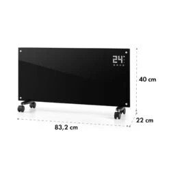 Bornholm Smart Konvektions-Heizgerät | 2000 W | SmartHeat Design: WiFi-Verbindung | LED-Display | 24-h-Timer | 2 Heizstufen: 1000 / 2000 W | IP24: Spritzwassergeschützt | Fernbedienung | Standgerät -Haushaltsgeräte Geschäft 10034391 yy 0009 logo