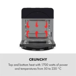 AeroVital Easy Touch Heißluftfritteuse 1700W 14l Timer 16 Programme Schwarz -Haushaltsgeräte Geschäft 10034452 yy 0003 logo Klarstein AeroVital easy touch Fritteuse schwarz