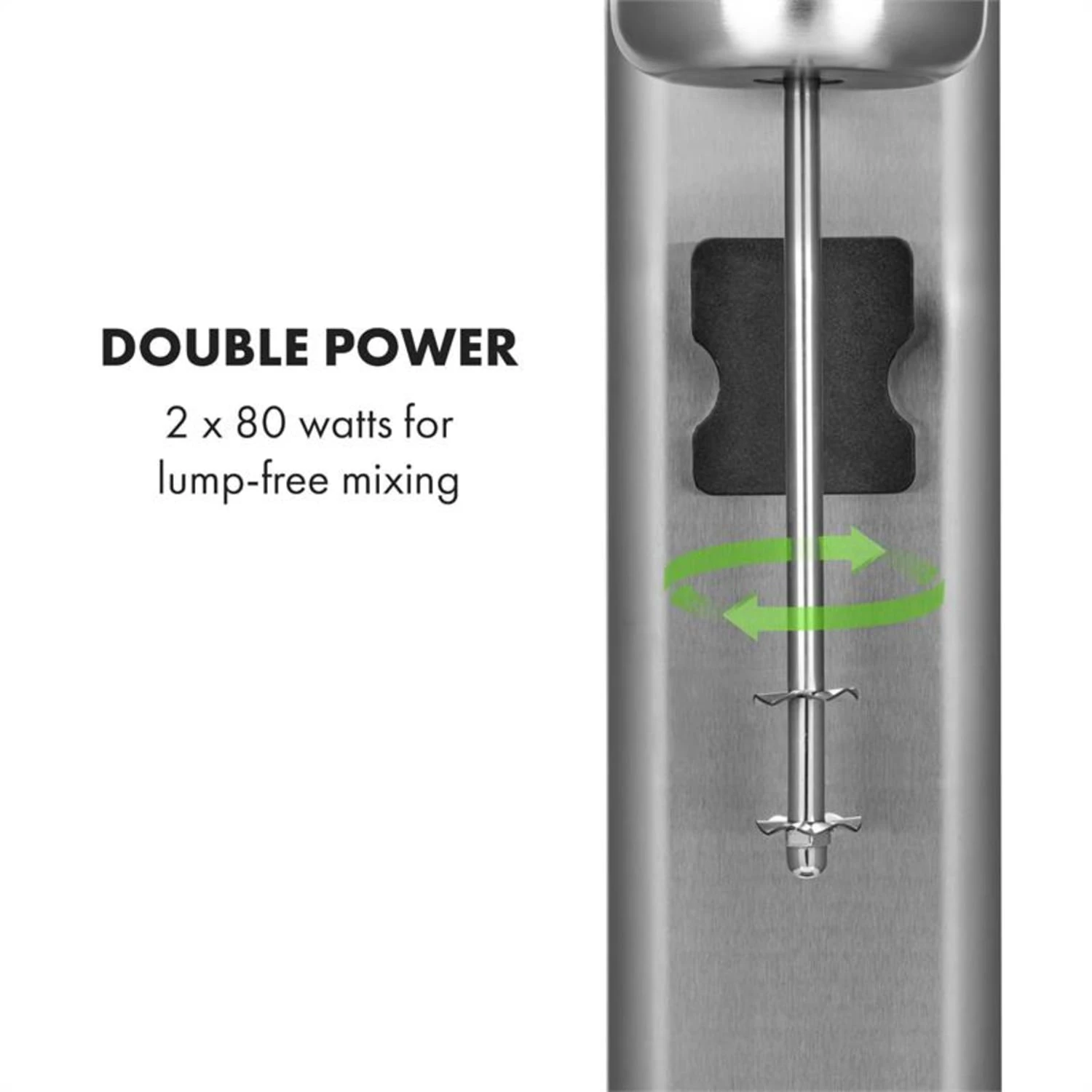 Kraftpaket II Doppel-Milchshake-Mixer Proteinshake 160W Edelstahl 3 Kraftpaket II Doppel-Milchshake-Mixer Proteinshake 160W Edelstahl – Bild 3