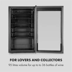 Vinomatica 36 Uno Weinkühlschrank 95l Touch-Bedienfeld 85W 4-18 °C 14 Vinomatica 36 Uno Weinkühlschrank 95l Touch-Bedienfeld 85W 4-18 °C -Haushaltsgeräte Geschäft 10034466 yy 0007 logo Klarstein Vinomatica Weinkuehlschrank 95l schwarz