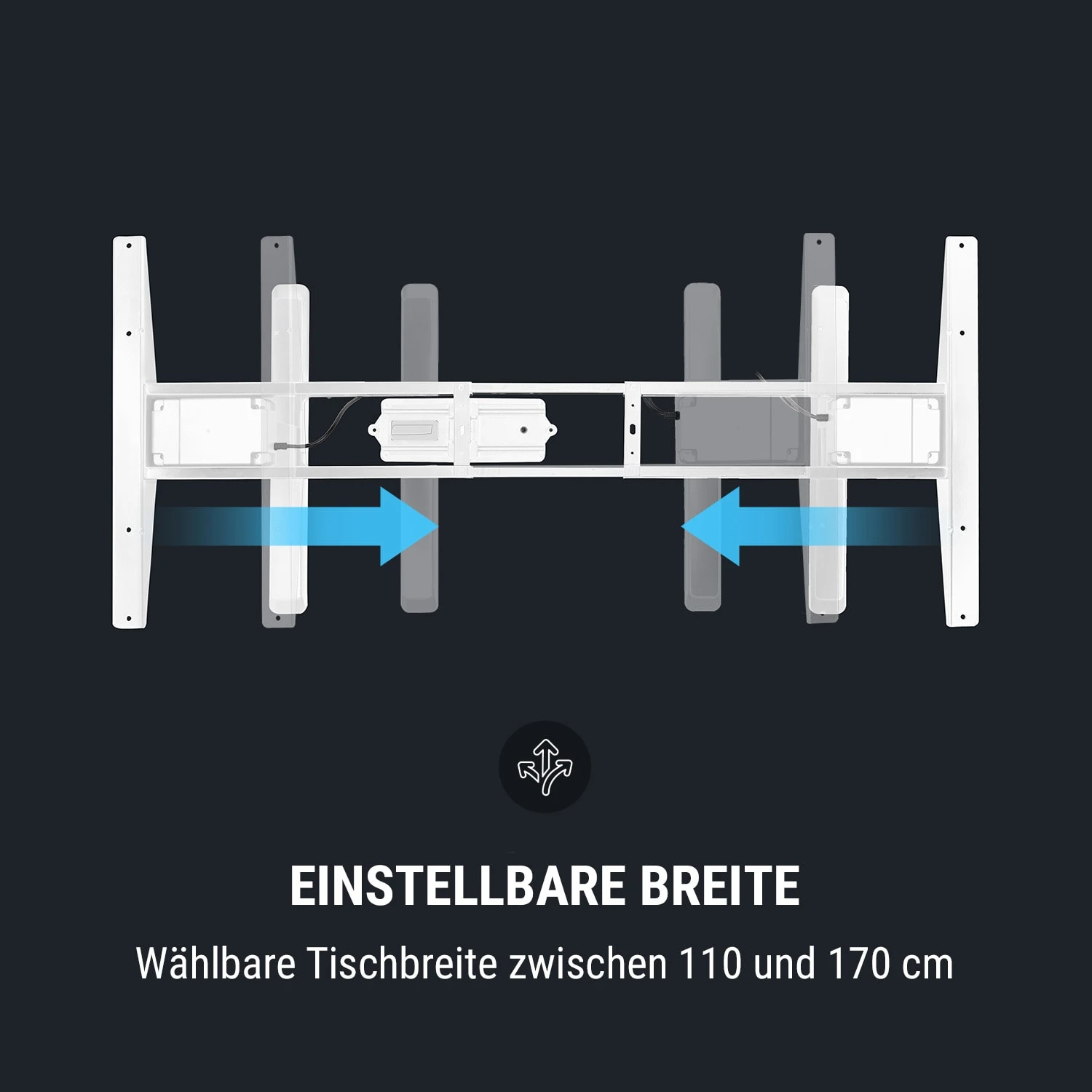Multidesk Comfort Höhenverstellbarer Schreibtisch Elektrisch 62-128 Cm 5 Multidesk Comfort Höhenverstellbarer Schreibtisch Elektrisch 62-128 Cm – Bild 5