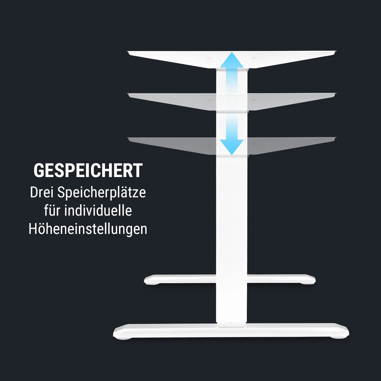 Multidesk Comfort Höhenverstellbarer Schreibtisch Elektrisch 62-128 Cm 7 Multidesk Comfort Höhenverstellbarer Schreibtisch Elektrisch 62-128 Cm – Bild 7