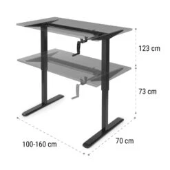 Multidesk Höhenverstellbarer Schreibtisch Manuell 73-123 Cm Höhe -Haushaltsgeräte Geschäft 10034483 yy 0009 logo