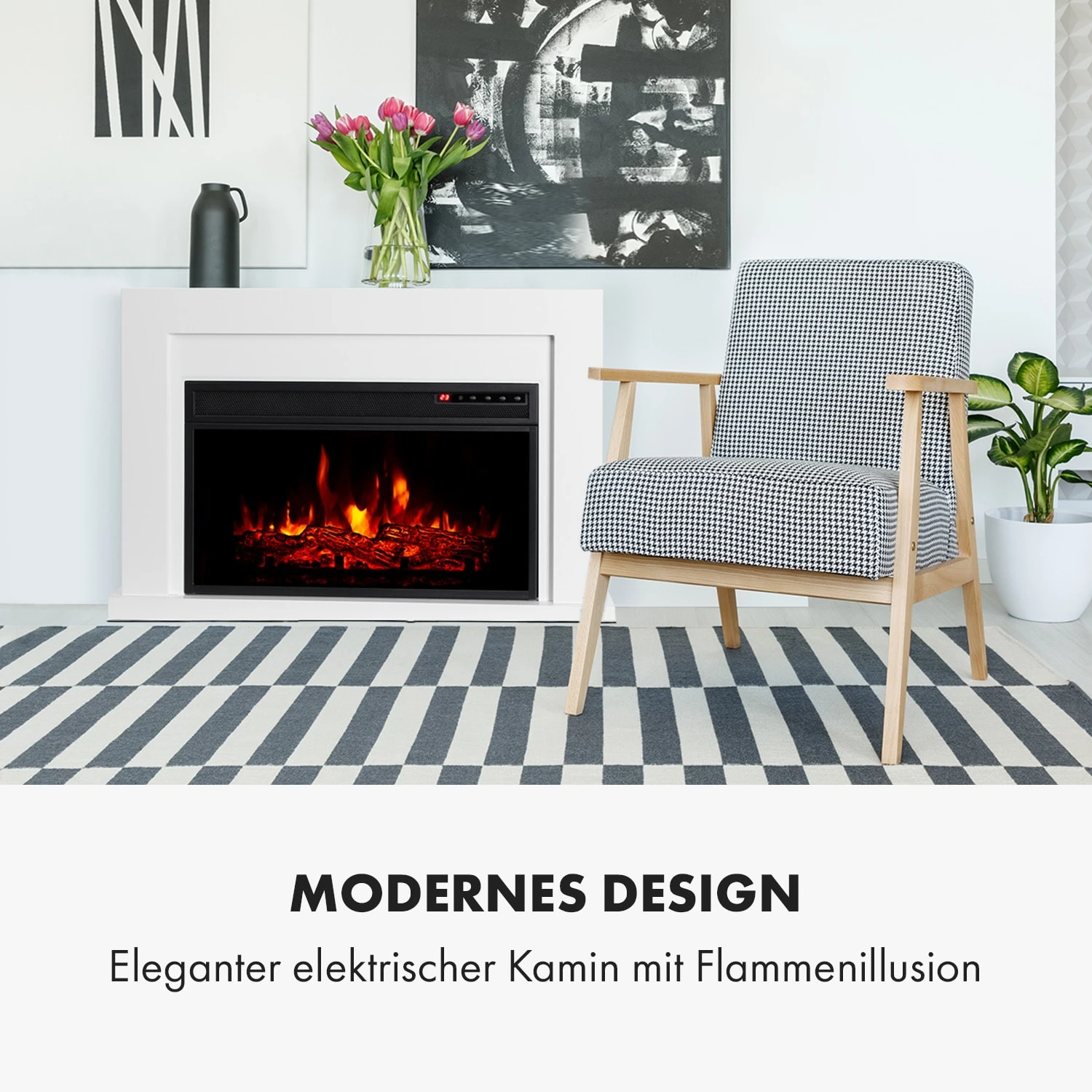 Blanca Elektrischer Kamin 1000/2000W LED 10-30 °C Wochentimer 2 Blanca Elektrischer Kamin 1000/2000W LED 10-30 °C Wochentimer – Bild 2