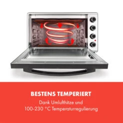 Masterchef 45 Mini-Backofen 45l 2000W 100-230 °C Timer Silber -Haushaltsgeräte Geschäft 10034497 de 0003 logo