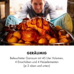 Masterchef 45 Mini-Backofen 45l 2000W 100-230 °C Timer Silber -Haushaltsgeräte Geschäft 10034497 de 0004 logo