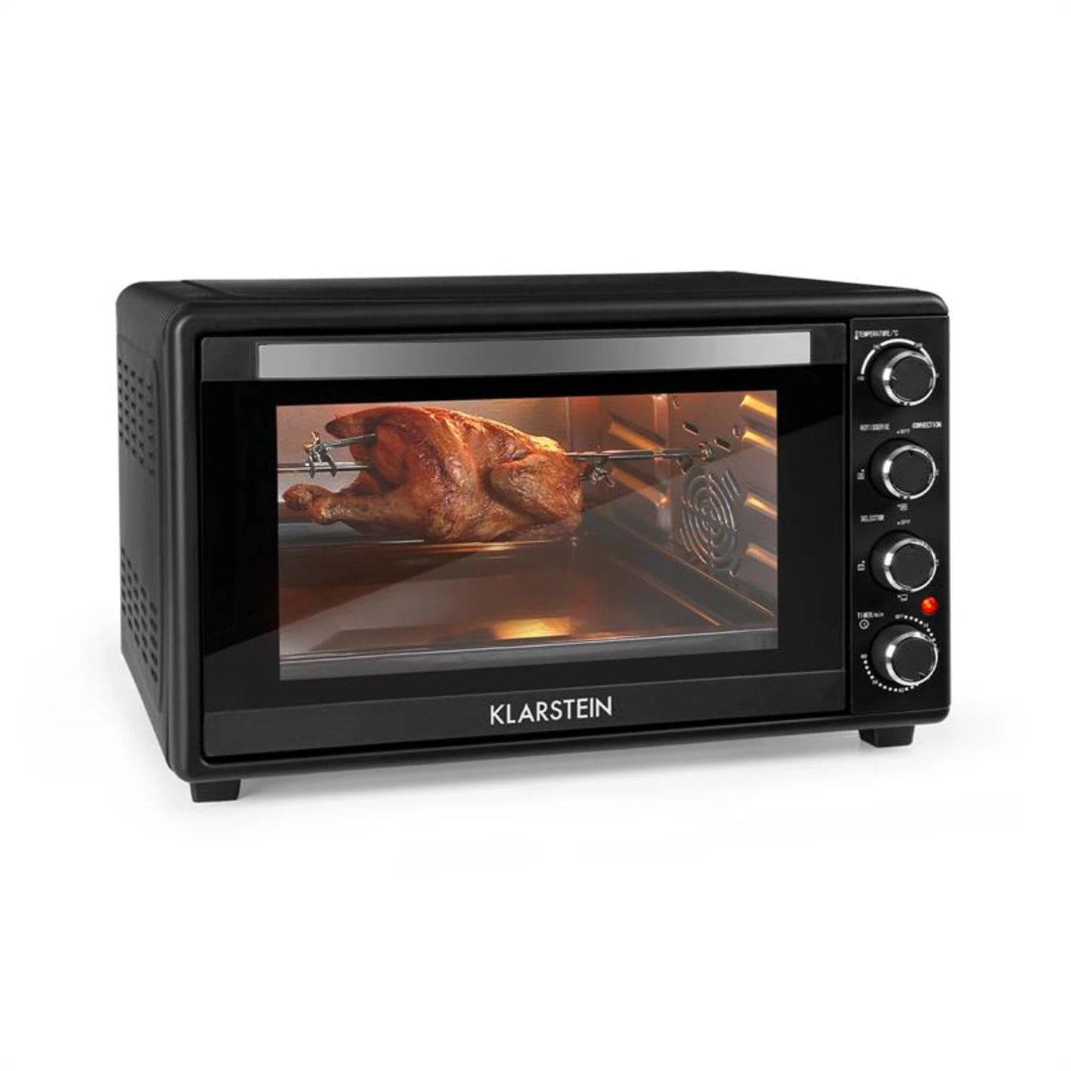 Masterchef 60 Mini-Backofen 60l 2000W 100-230 °C Timer Schwarz