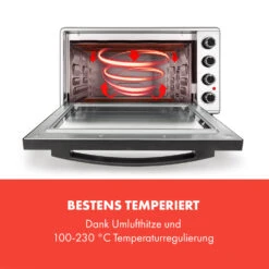 Masterchef 60 Mini-Backofen 60l 2000W 100-230 °C Timer Silber -Haushaltsgeräte Geschäft 10034499 de 0003 logo