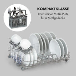 Azuria Geschirrspülmaschine 1380W 6,5L 6 Gedecke Schwarze Glasfront 14 Azuria Geschirrspülmaschine 1380W 6,5L 6 Gedecke Schwarze Glasfront -Haushaltsgeräte Geschäft 10034510 de 0003 logo