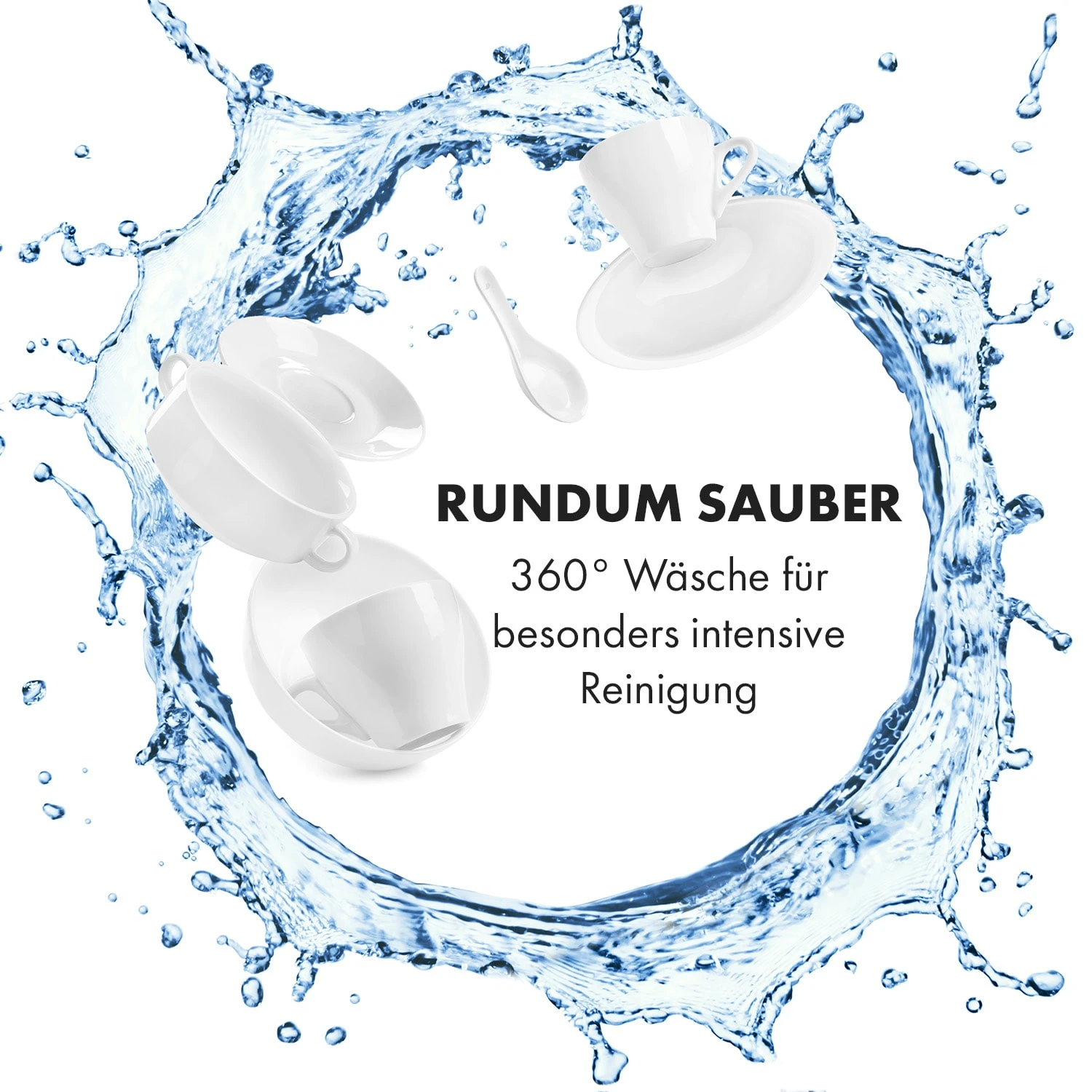 Azuria Geschirrspülmaschine 1380W 6,5L 6 Gedecke Schwarze Glasfront 6 Azuria Geschirrspülmaschine 1380W 6,5L 6 Gedecke Schwarze Glasfront – Bild 6