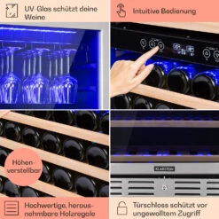 Vinovilla Grande 116 Built-in Duo Weinkühlschrank 310 Ltr 116 Fl. LED -Haushaltsgeräte Geschäft 10034525 DE 0005 usp