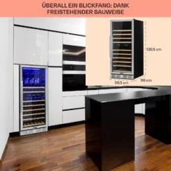 Vinovilla Grande 116 Built-in Duo Weinkühlschrank 310 Ltr 116 Fl. LED -Haushaltsgeräte Geschäft 10034525 DE 0006 usp