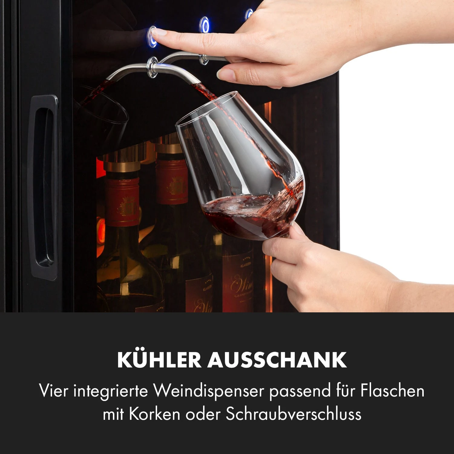 First Class 84 Weinkühlschrank 4 Dispenser 84 Fl. 5-22°C Touch Glastür 2 First Class 84 Weinkühlschrank 4 Dispenser 84 Fl. 5-22°C Touch Glastür – Bild 2