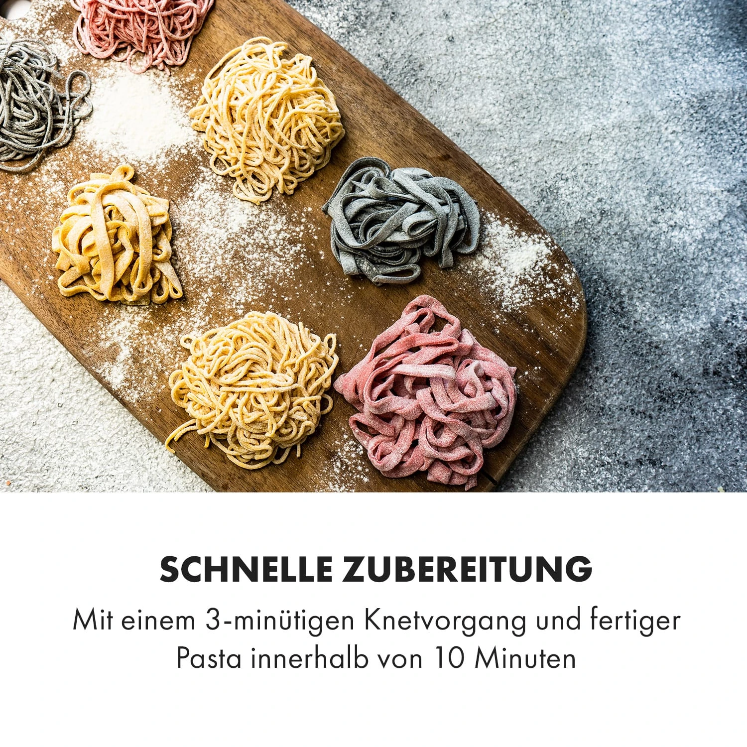 Pastamania Nudelmaschine 260W 7 Aufsätze 500 G 60 DB LED 5 Pastamania Nudelmaschine 260W 7 Aufsätze 500 G 60 DB LED – Bild 5