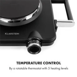 Cookorama Doppelkochplatte 1900-2250 W 150/180 Mm Ø 5 Stufen Schwarz -Haushaltsgeräte Geschäft 10034573 yy 0005 logo Klarstein Cookorama Doppelkochplatte schwarz