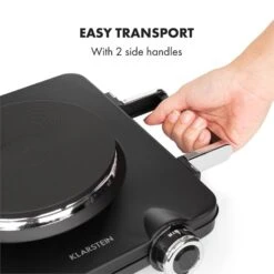 Cookorama Doppelkochplatte 1900-2250 W 150/180 Mm Ø 5 Stufen Schwarz -Haushaltsgeräte Geschäft 10034573 yy 0006 logo Klarstein Cookorama Doppelkochplatte schwarz