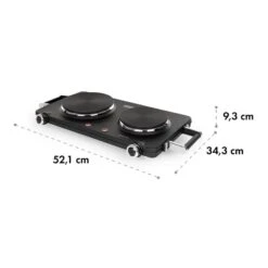 Cookorama Doppelkochplatte 1900-2250 W 150/180 Mm Ø 5 Stufen Schwarz -Haushaltsgeräte Geschäft 10034573 yy 0007 logo Klarstein Cookorama Doppelkochplatte schwarz