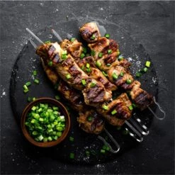 AeroVital Fry Kebab-Set | Zubehör | Edelstahl | 8 Spieße | Silber -Haushaltsgeräte Geschäft 10034577 yy 0003 ambient Klarstein AeroVital Fry Kebab Set