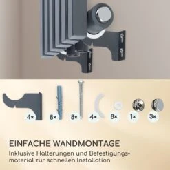 Delgado 120 X 25 Heizkörper 508W Warmwasser 1/2" 4-10m² Grau -Haushaltsgeräte Geschäft 10034597 de 0004 usp