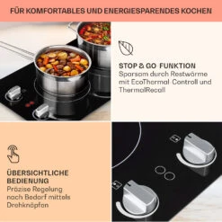 EasyCook Domino Keramikkochfeld 3000W Drehregler Schwarz -Haushaltsgeräte Geschäft 10034603 de 0004 usp