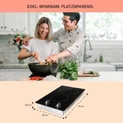 EasyCook Domino Keramikkochfeld 3000W Drehregler Schwarz -Haushaltsgeräte Geschäft 10034603 de 0006 usp