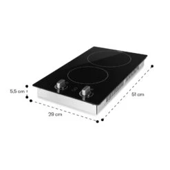 EasyCook Domino Keramikkochfeld 3000W Drehregler Schwarz -Haushaltsgeräte Geschäft 10034603 yy 0011 dimensions