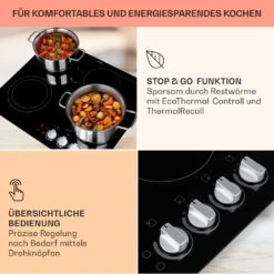 EasyCook Keramikkochfeld 6100W Drehregler Schwarz -Haushaltsgeräte Geschäft 10034604 de 0004 usp