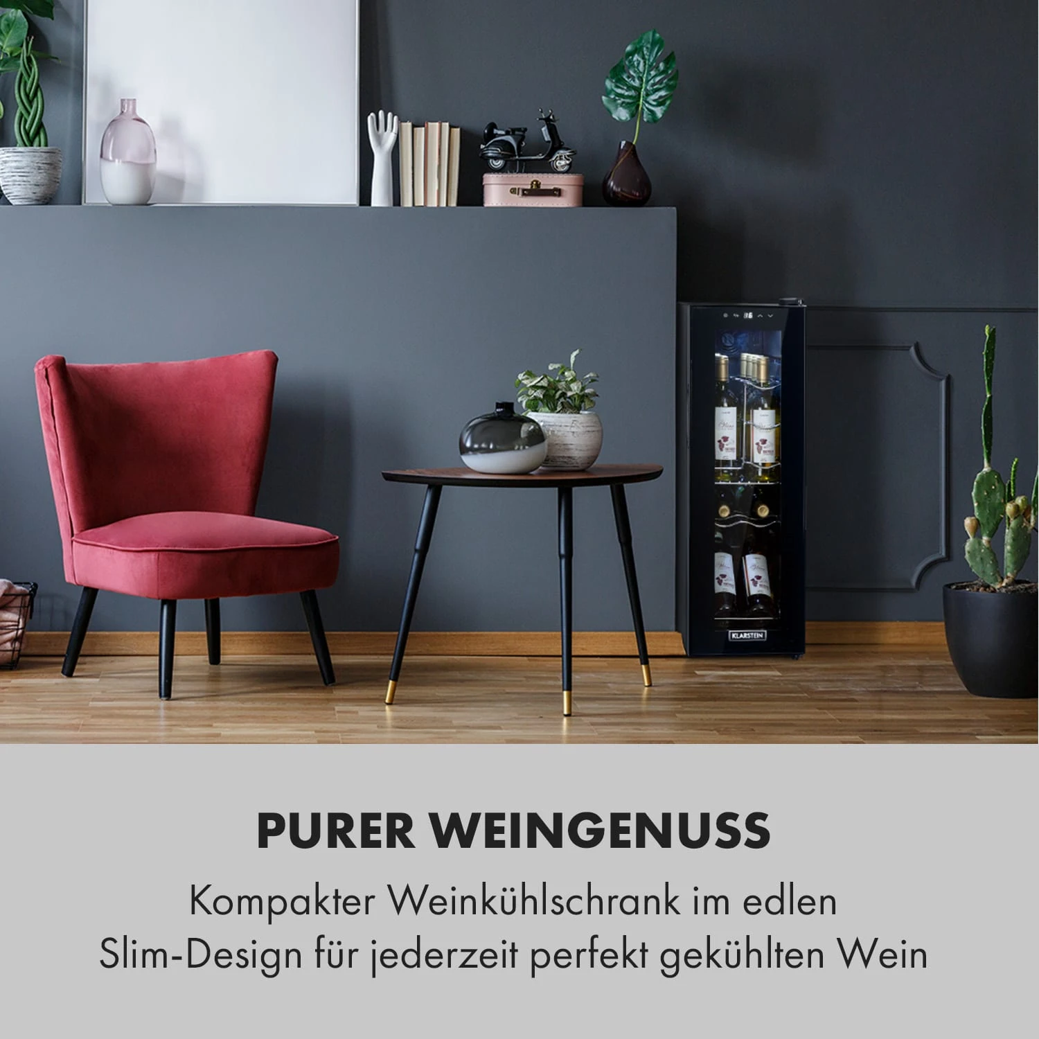 Shiraz 12 Slim Uno Weinkühlschrank 32l/12Fl.Touch 85 W 5-18 °C LED 2 Shiraz 12 Slim Uno Weinkühlschrank 32l/12Fl.Touch 85 W 5-18 °C LED – Bild 2