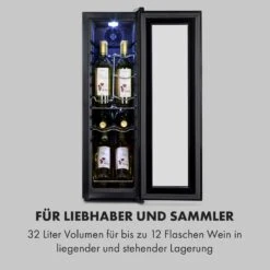Shiraz 12 Slim Uno Weinkühlschrank 32l/12Fl.Touch 85 W 5-18 °C LED 12 Shiraz 12 Slim Uno Weinkühlschrank 32l/12Fl.Touch 85 W 5-18 °C LED -Haushaltsgeräte Geschäft 10034625 de 0004 logo