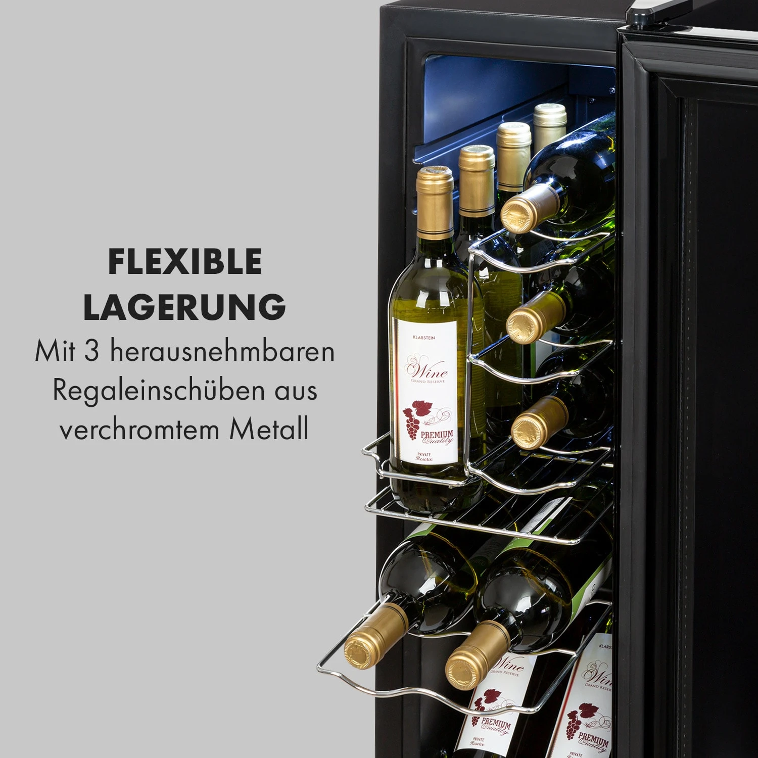 Shiraz 12 Slim Uno Weinkühlschrank 32l/12Fl.Touch 85 W 5-18 °C LED 6 Shiraz 12 Slim Uno Weinkühlschrank 32l/12Fl.Touch 85 W 5-18 °C LED – Bild 6