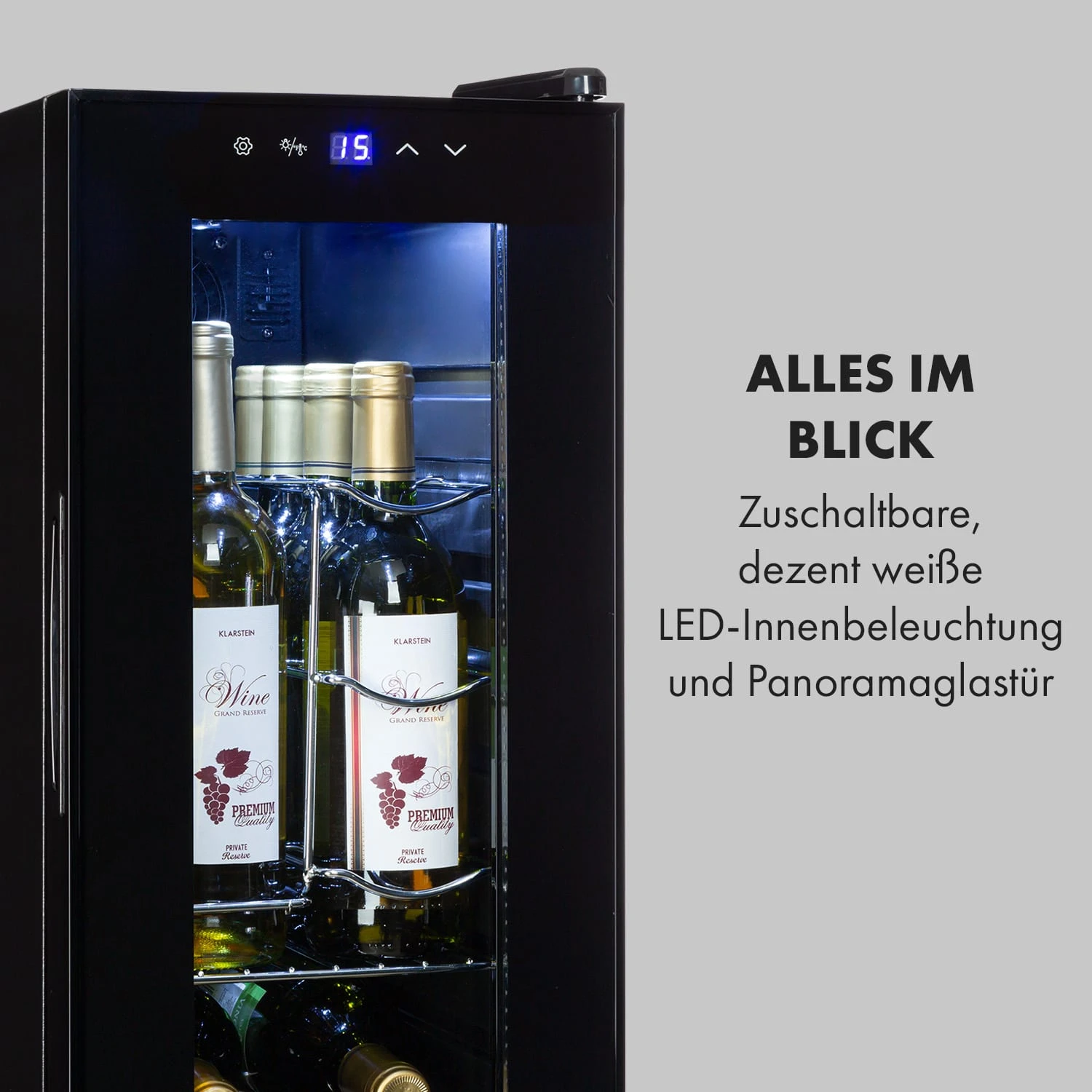 Shiraz 12 Slim Uno Weinkühlschrank 32l/12Fl.Touch 85 W 5-18 °C LED 7 Shiraz 12 Slim Uno Weinkühlschrank 32l/12Fl.Touch 85 W 5-18 °C LED – Bild 7