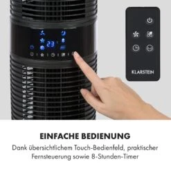 Twister Turmventilator 45 W | 343 M³/h Oszillation Touch Fernbedienung -Haushaltsgeräte Geschäft 10034669 de 0003 logo