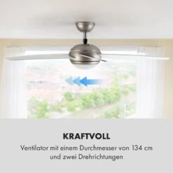 Bolero 2-in-1-Deckenventilator 134cm Leuchte 55W Fernbedienung Weiß 12 Bolero 2-in-1-Deckenventilator 134cm Leuchte 55W Fernbedienung Weiß -Haushaltsgeräte Geschäft 10034683 de 0005 logo