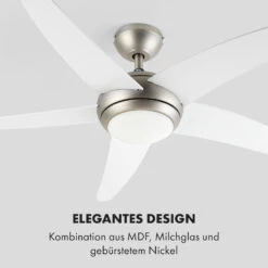 Bolero 2-in-1-Deckenventilator 134cm Leuchte 55W Fernbedienung Weiß 13 Bolero 2-in-1-Deckenventilator 134cm Leuchte 55W Fernbedienung Weiß -Haushaltsgeräte Geschäft 10034683 de 0006 logo