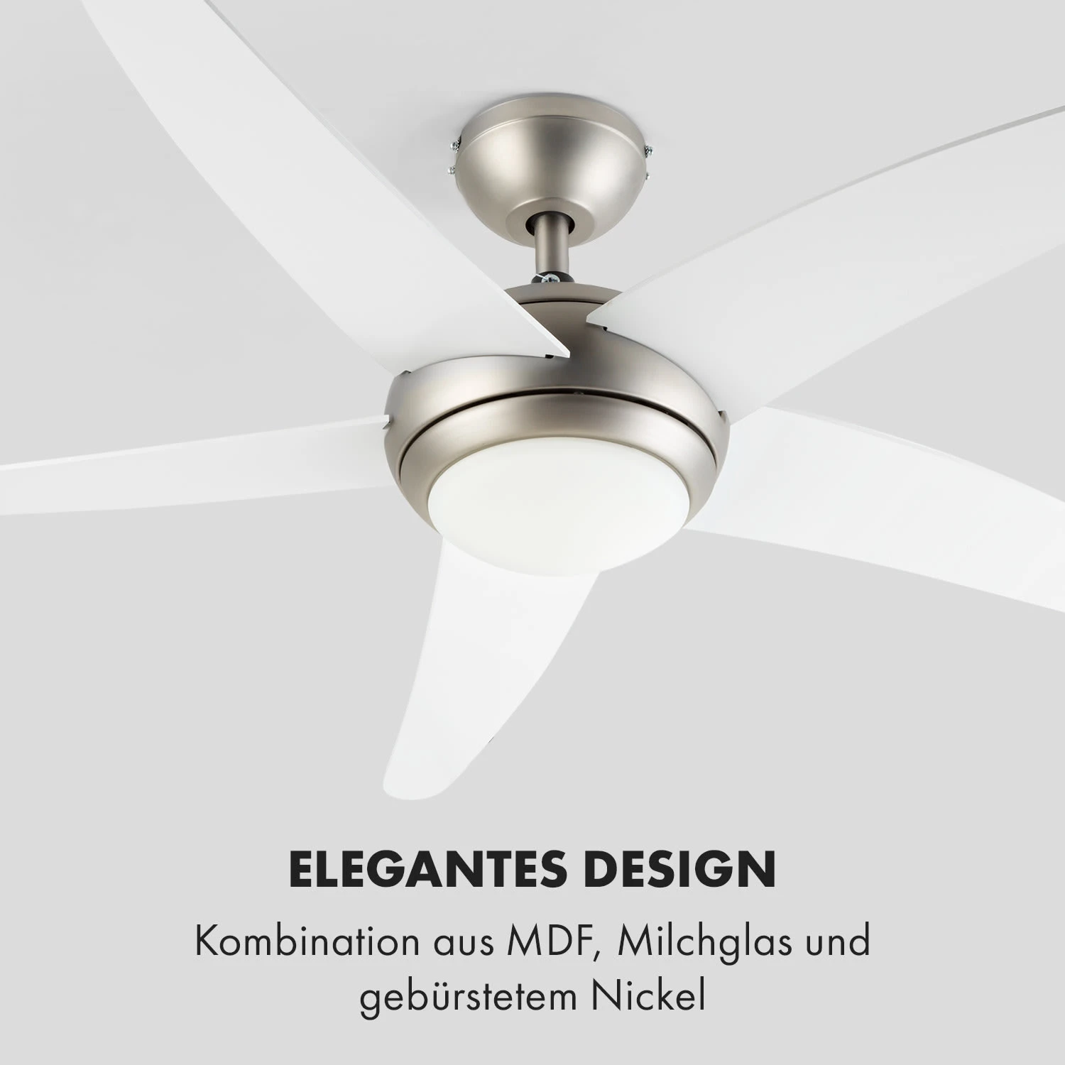 Bolero 2-in-1-Deckenventilator 134cm Leuchte 55W Fernbedienung Weiß 6 Bolero 2-in-1-Deckenventilator 134cm Leuchte 55W Fernbedienung Weiß – Bild 6