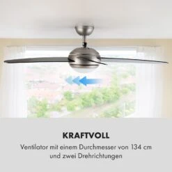 Bolero 2-in-1-Deckenventilator 134cm Leuchte 55W Fernbedienung Schwarz 12 Bolero 2-in-1-Deckenventilator 134cm Leuchte 55W Fernbedienung Schwarz -Haushaltsgeräte Geschäft 10034684 de 0005 logo