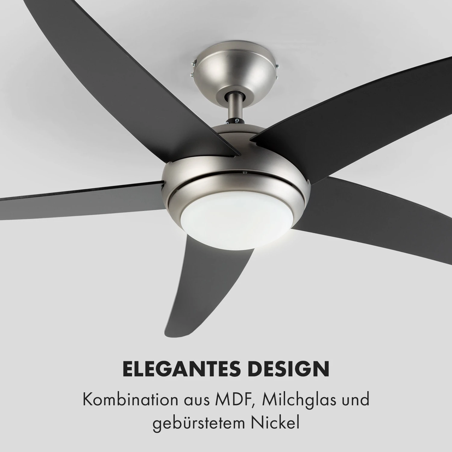 Bolero 2-in-1-Deckenventilator 134cm Leuchte 55W Fernbedienung Schwarz 6 Bolero 2-in-1-Deckenventilator 134cm Leuchte 55W Fernbedienung Schwarz – Bild 6