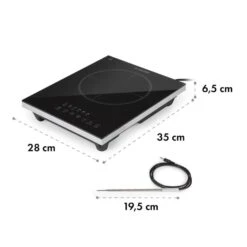 Cook N Roll Induktionskochfeld 2000W Timer 10 Stufen Bratenthermometer -Haushaltsgeräte Geschäft 10034708 yy 0009 logo Klarstein Cook n Roll Induktionskochfeld schwarz